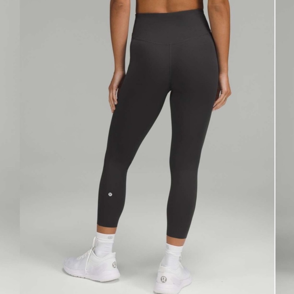 Lululemon Base Pace High-Rise Crop 23" Graphite Grey 2 Gym Athletic Run Yoga